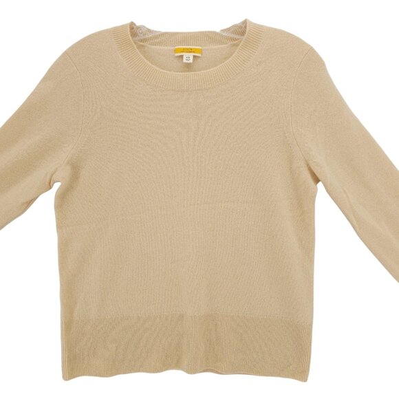 J. CREW 100% Cashmere Sweater Everyday Long Sleeve Pale Yellow Size XS - Picture 2 of 6